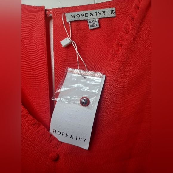 Chic Red Embroidered Mini Dress - Picture 4 of 11